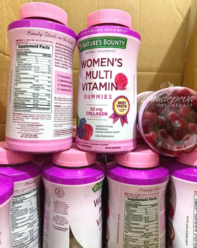  Kẹo dẻo vitamin Nature’s Bounty Women’s  Multivitamin 240 viên 89
