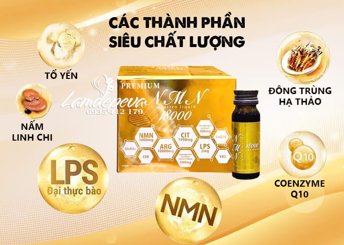Nước uống NMN Quattro Liquid 18000 Premium của Nhật Bản 45