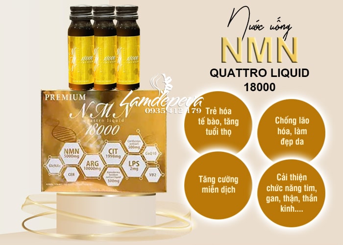 Nước uống NMN Quattro Liquid 18000 Premium của Nhật Bản 46