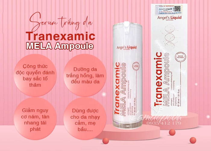 Serum trắng da mờ thâm Tranexamic Mela Ampoule 30ml 46 Serum trắng da mờ thâm Tranexamic Mela Ampoule 30ml 46