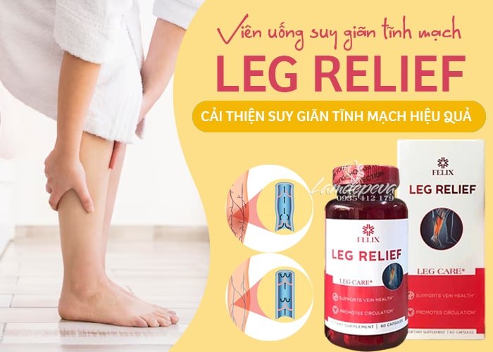 Viên uống suy giãn tĩnh mạch Felix Leg Relief của Mỹ hộp 60 viên 23