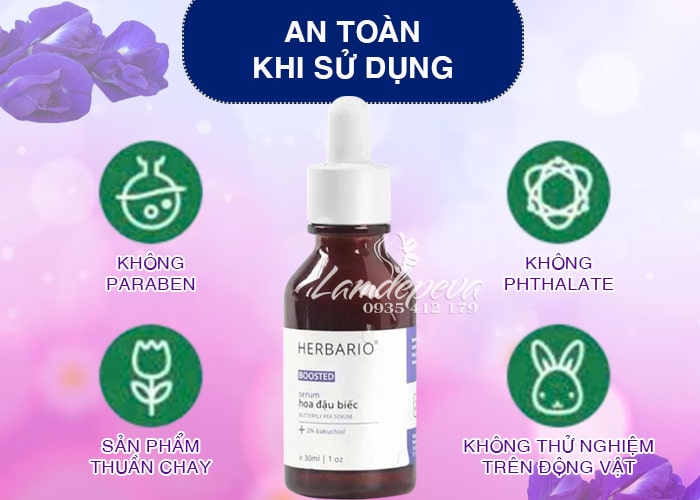 Boosted serum hoa đậu biếc Herbario ngừa lão hóa 30ml 67