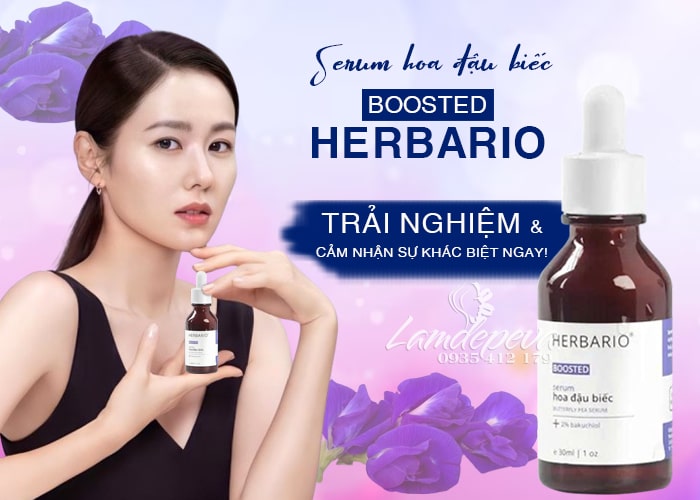 Boosted serum hoa đậu biếc Herbario ngừa lão hóa 30ml 34