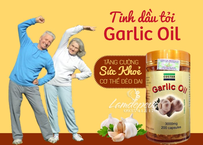 Tinh dầu tỏi Costar Garlic Oil 3000mg của Úc hộp 200 viên 45