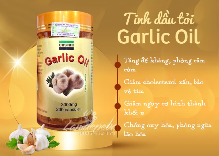 Tinh dầu tỏi Costar Garlic Oil 3000mg của Úc hộp 200 viên 56