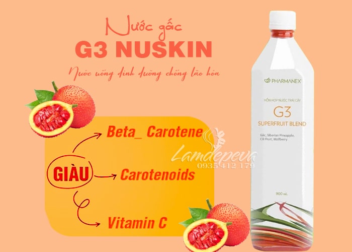 Nước gấc G3 Nuskin, chống lão hóa, khỏe mắt, bổ tim 25