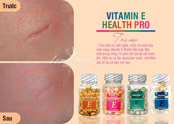 Viên nang Vitamin E Health Pro bôi mặt của Mỹ hộp 90 viên 34