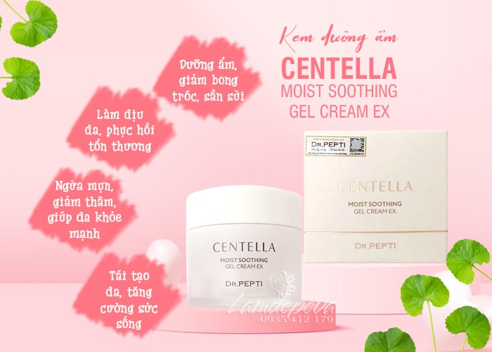Kem dưỡng rau má Dr Pepti Centella Moist Soothing 70ml 4