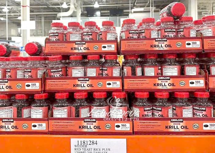 Dầu nhuyễn thể Krill Oil Kirkland 500mg 180 viên của Mỹ 55