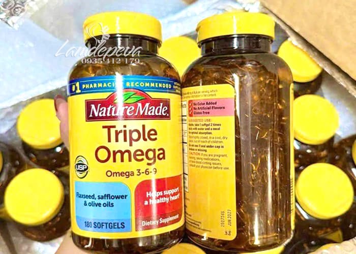 Triple Omega 3 6 9 Của Mỹ Nature Made - Hộp 180 Viên 99
