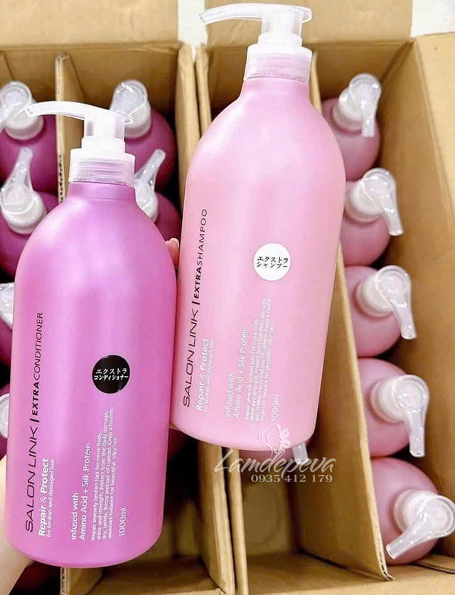 Bộ dầu gội xả Salon Link Repair & Protect của Nhật Bản 1000ml 00