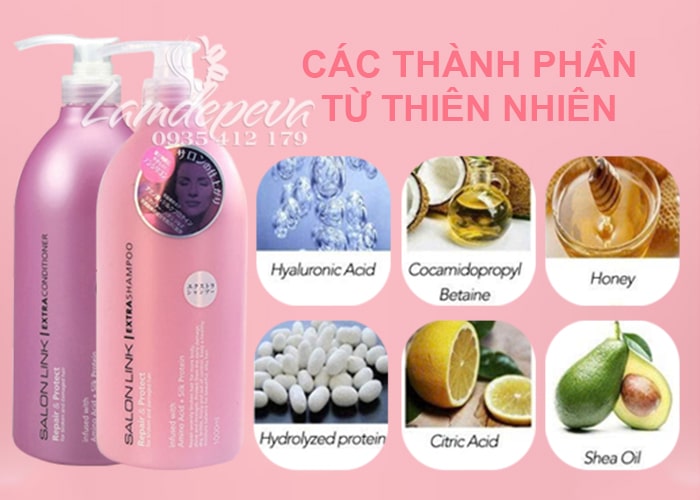 Bộ dầu gội xả Salon Link Repair & Protect của Nhật Bản 1000ml 9