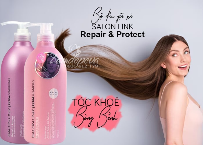 Bộ dầu gội xả Salon Link Repair & Protect của Nhật Bản 1000ml 45