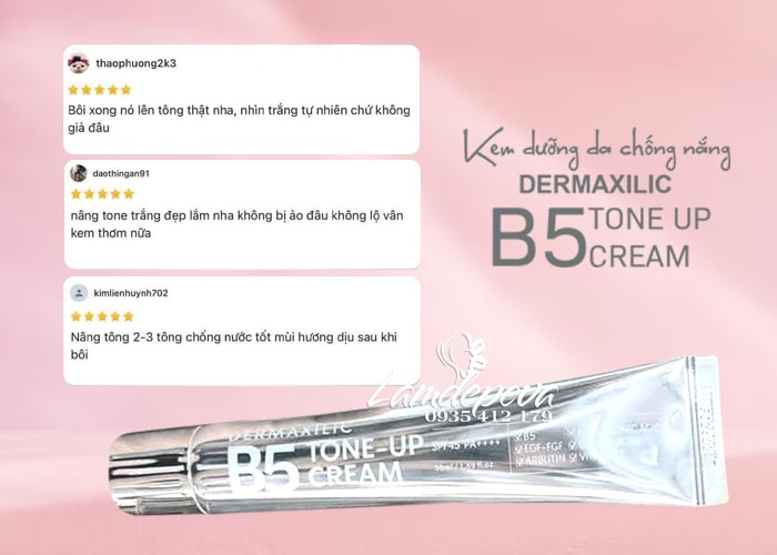 Kem dưỡng ban ngày Dermaxilic B5 Tone Up Cream 45ml  90