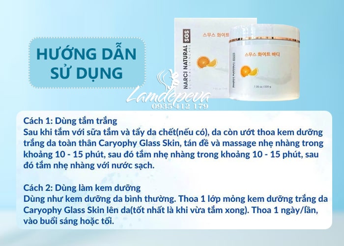 Kem body trắng da Narci Natural của Hàn Quốc hũ 200g 77
