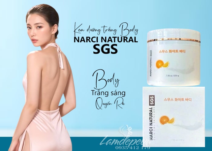 Kem body trắng da Narci Natural của Hàn Quốc hũ 200g 34