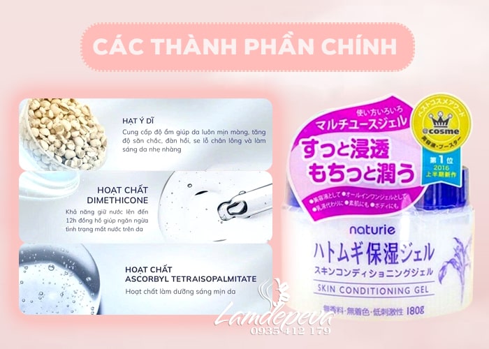 Kem dưỡng ẩm Naturie Skin Conditioning Gel 180g Nhật Bản 44 Kem dưỡng ẩm Naturie Skin Conditioning Gel 180g Nhật Bản 44