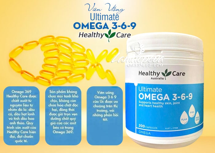 Viên uống Omega 3 6 9 Healthy Care 200 viên của Úc 034 Viên uống Omega 3 6 9 Healthy Care 200 viên của Úc 034