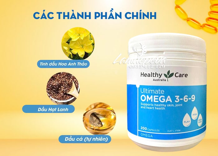 Viên uống Omega 3 6 9 Healthy Care 200 viên của Úc 03 Viên uống Omega 3 6 9 Healthy Care 200 viên của Úc 03