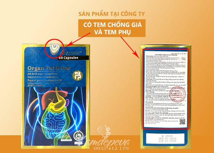Viên uống thải độc mỡ nội tạng Vitatree Organ Fat Detox 46
