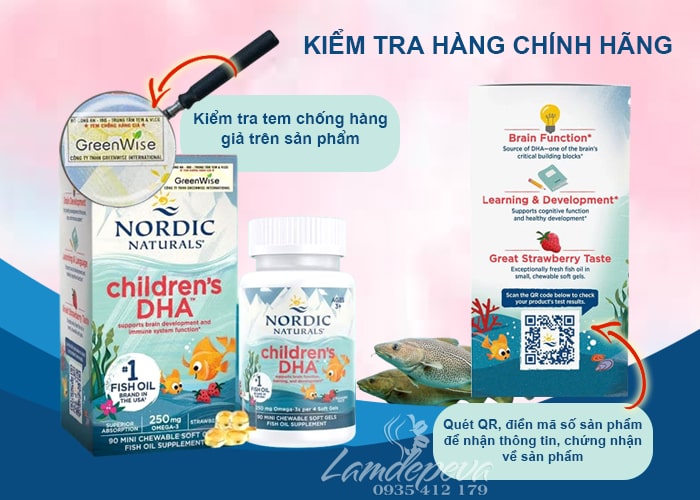 Viên nhai Children's DHA Nordic Naturals cho bé 90 viên 93