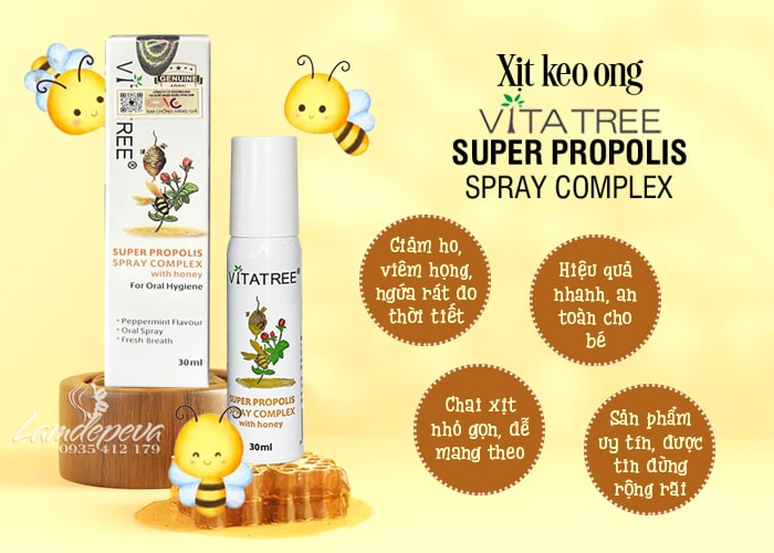 Xịt keo ong Vitatree Super Propolis 30ml mẫu mới của Úc  67