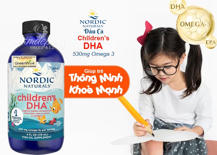 Dầu cá cho bé Nordic Children's DHA 530mg Omega 3 23