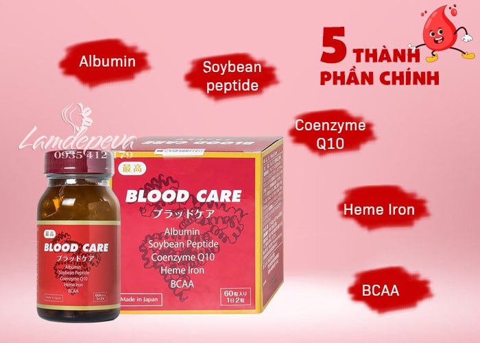 Viên uống bổ máu Blood Care Jpanwell Nhật Bản 60 viên 32