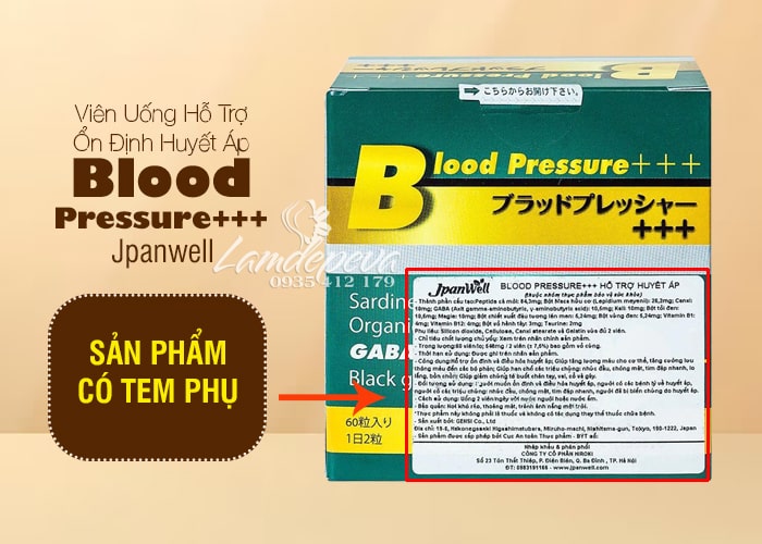 Viên uống hỗ trợ huyết áp Blood Pressure+++ Jpanwell 60 viên 75 Viên uống hỗ trợ huyết áp Blood Pressure+++ Jpanwell 60 viên 75