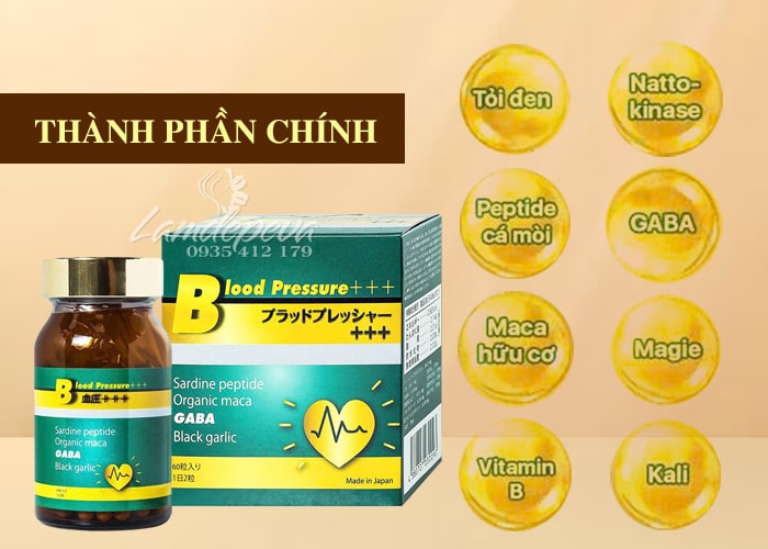 Viên uống hỗ trợ huyết áp Blood Pressure+++ Jpanwell 60 viên 66 Viên uống hỗ trợ huyết áp Blood Pressure+++ Jpanwell 60 viên 66