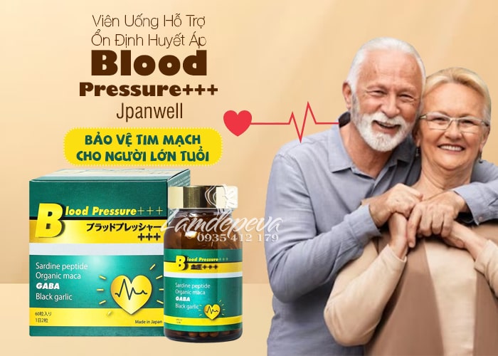 Viên uống hỗ trợ huyết áp Blood Pressure+++ Jpanwell 60 viên 1 Viên uống hỗ trợ huyết áp Blood Pressure+++ Jpanwell 60 viên 1