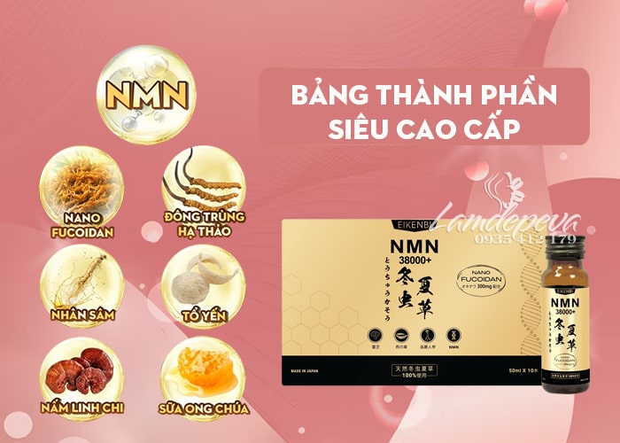 Nước uống NMN đông trùng hạ thảo 38000+ Eikenbi 10 chai 34 Nước uống NMN đông trùng hạ thảo 38000+ Eikenbi 10 chai 34