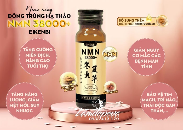 Nước uống NMN đông trùng hạ thảo 38000+ Eikenbi 10 chai 57 Nước uống NMN đông trùng hạ thảo 38000+ Eikenbi 10 chai 57