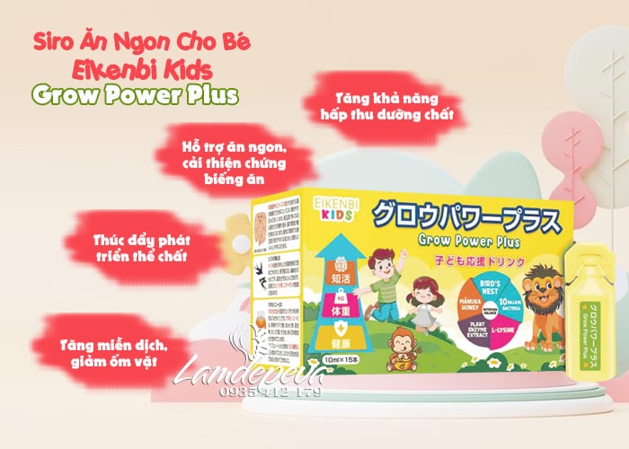 Siro háu ăn Eikenbi Kids Grow Power Plus Nhật Bản 15 ống 3 Siro háu ăn Eikenbi Kids Grow Power Plus Nhật Bản 15 ống 3