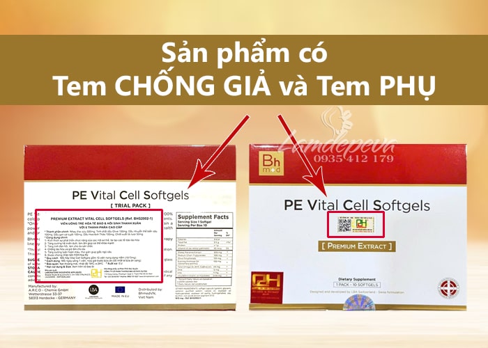 Viên uống tế bào gốc PE Vital Cell Softgels Premium Extract 04