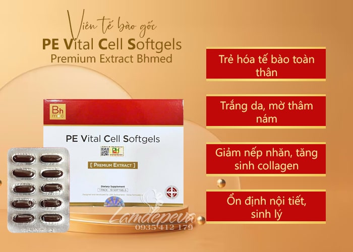 Viên uống tế bào gốc PE Vital Cell Softgels Premium Extract 66