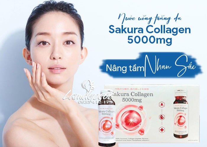 Nước uống Sakura Collagen 5000mg của Nhật Bản 10 chai 34