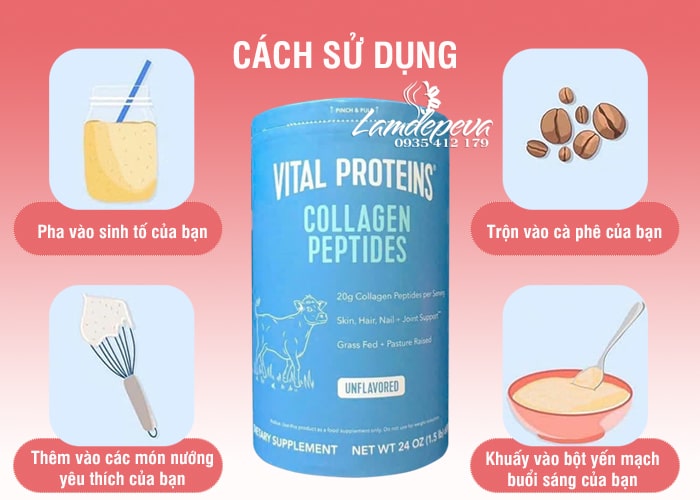 Bột Collagen Peptides Vital Proteins hộp 680g của Mỹ 00