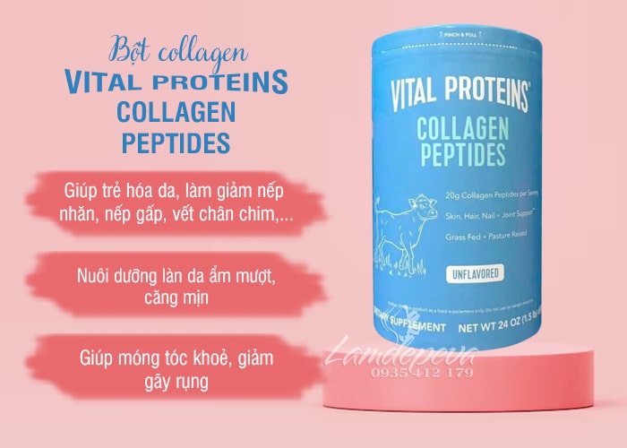 Bột Collagen Peptides Vital Proteins hộp 680g của Mỹ 23