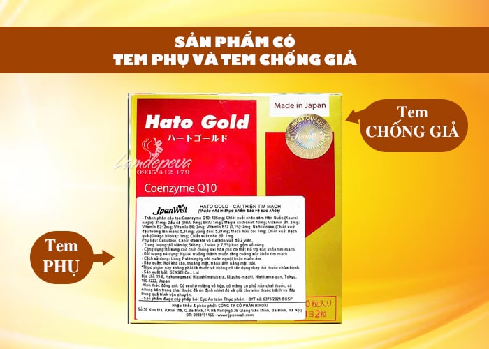 Viên uống bổ tim Hato Gold Jpanwell hộp 60 viên của Nhật Bản 04 Viên uống bổ tim Hato Gold Jpanwell hộp 60 viên của Nhật Bản 04
