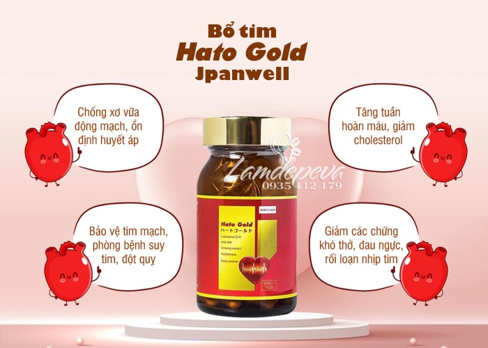 Viên uống bổ tim Hato Gold Jpanwell hộp 60 viên của Nhật Bản 9 Viên uống bổ tim Hato Gold Jpanwell hộp 60 viên của Nhật Bản 9