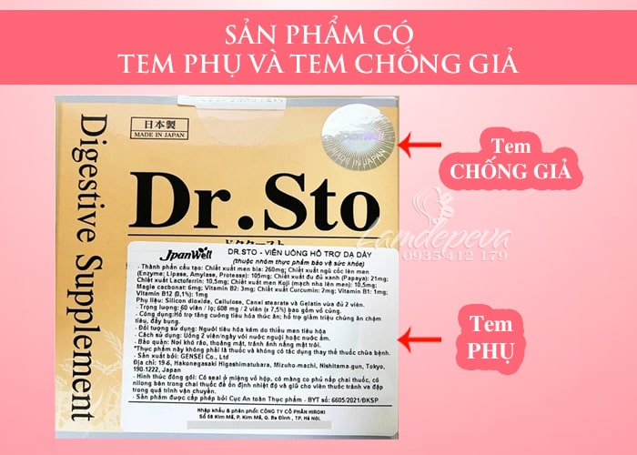 Viên uống hỗ trợ dạ dày Dr.Sto Jpanwell Viên uống hỗ trợ dạ dày Dr.Sto Jpanwell
