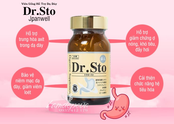 Viên uống hỗ trợ dạ dày Dr.Sto Jpanwell 60 viên Nhật Bản 5 Viên uống hỗ trợ dạ dày Dr.Sto Jpanwell 60 viên Nhật Bản 5