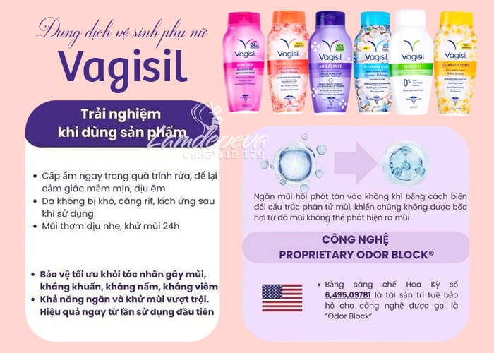 Dung dịch vệ sinh Vagisil của Mỹ nhiều mùi hương 240ml 354ml 69