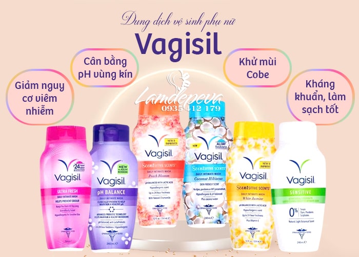 Dung dịch vệ sinh Vagisil của Mỹ nhiều mùi hương 240ml 354ml 48