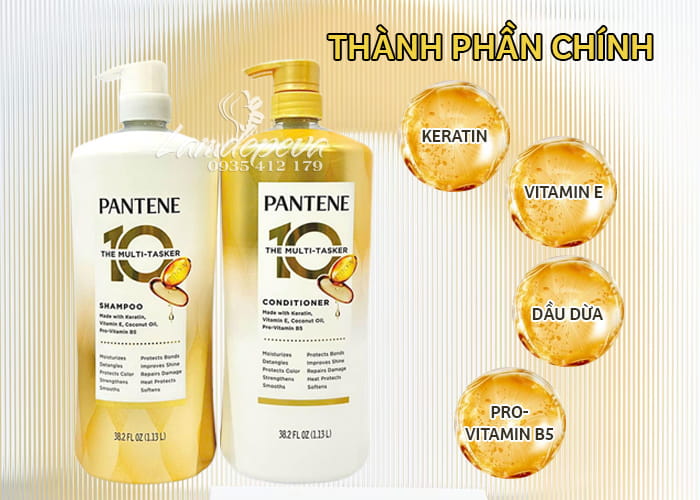 Bộ gội xả Pantene The Multi Tasker 10 thành phần Bộ gội xả Pantene The Multi Tasker 10 thành phần