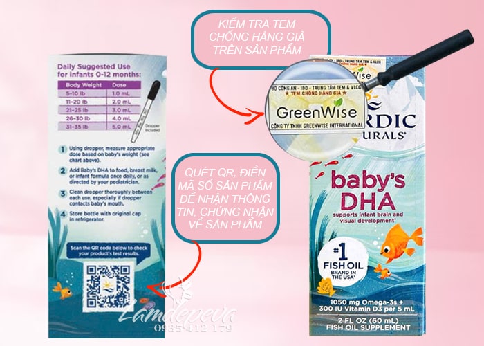 DHA cho bé Baby’s DHA Nordic Naturals With Vitamin D3 60ml 66