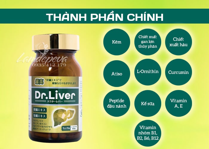 Viên uống bổ gan Dr Liver Jpanwell 60 viên của Nhật Bản 47 Viên uống bổ gan Dr Liver Jpanwell 60 viên của Nhật Bản 47