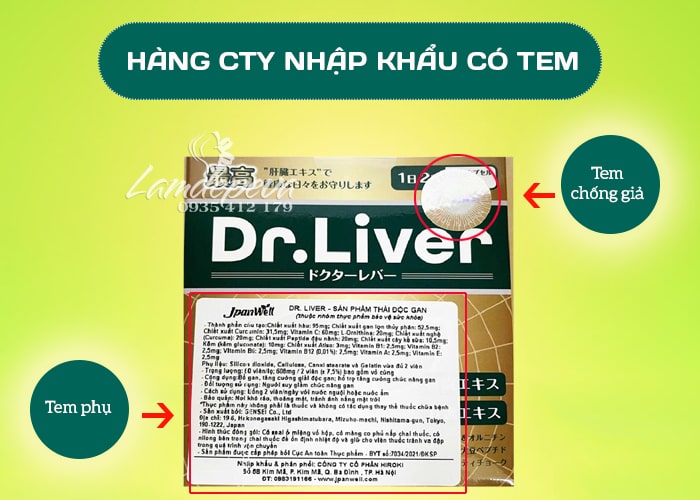 Viên uống bổ gan Dr Liver Jpanwell 60 viên của Nhật Bản 0 Viên uống bổ gan Dr Liver Jpanwell 60 viên của Nhật Bản 0