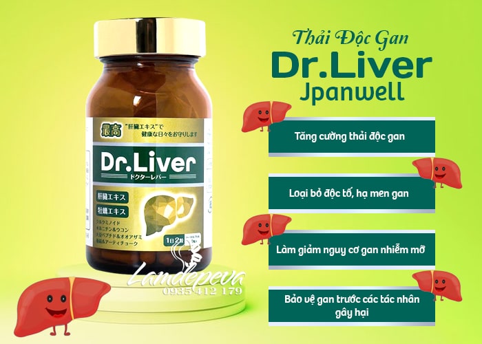 Viên uống bổ gan Dr Liver Jpanwell 60 viên của Nhật Bản 36 Viên uống bổ gan Dr Liver Jpanwell 60 viên của Nhật Bản 36